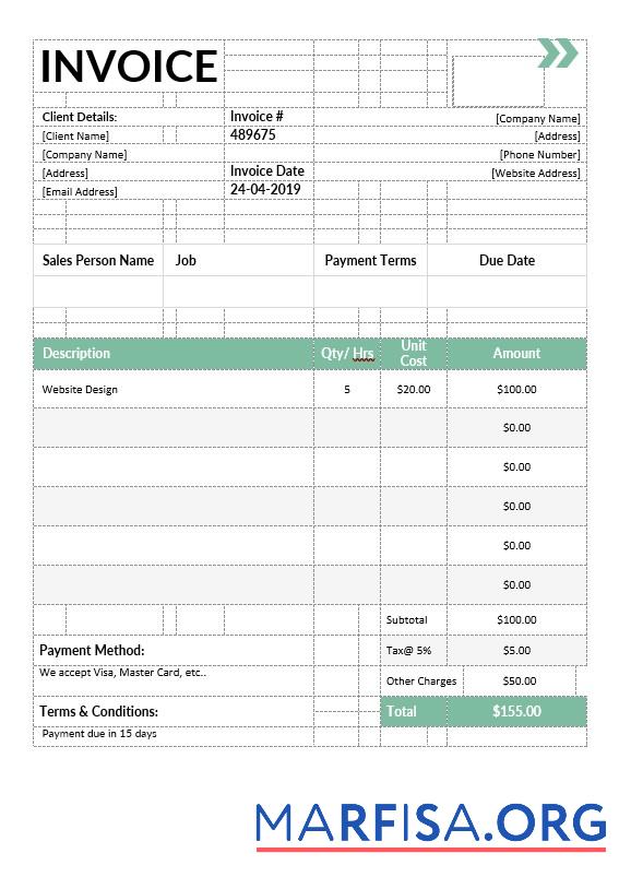 Printable IT Services Invoice Template